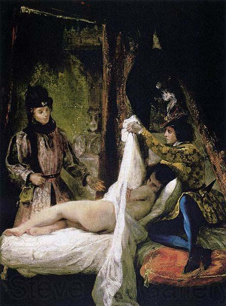 Eugene Delacroix Louis of Orleans Unveiling his Mistress,